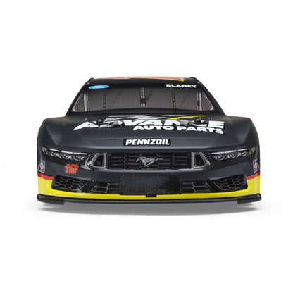 Losi 1/12 NASCAR RC Race Car Ryan Blaney No. 12 2025 Advance Auto Ford Mustang 2S AWD RTR Brushed On-Road (Battery & Charger included, Black