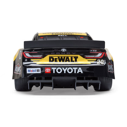 Losi 1/12 NASCAR RC Race Car Christopher Bell? No. 20? 2025 DEWALT Toyota Camry XSE 2S AWD RTR Brushed On-Road (Battery & Charger Included), Yellow