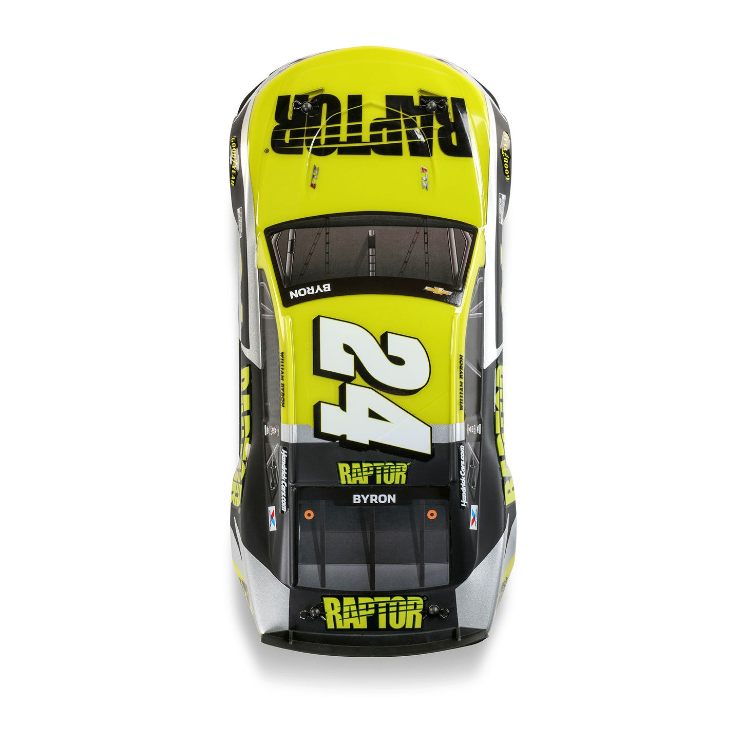 Losi 1/12 NASCAR RC Race Car William Byron No. 24 2025 Raptor Chevrolet ZL1 2S AWD Brushed On-Road (Battery & Charger Included), Black