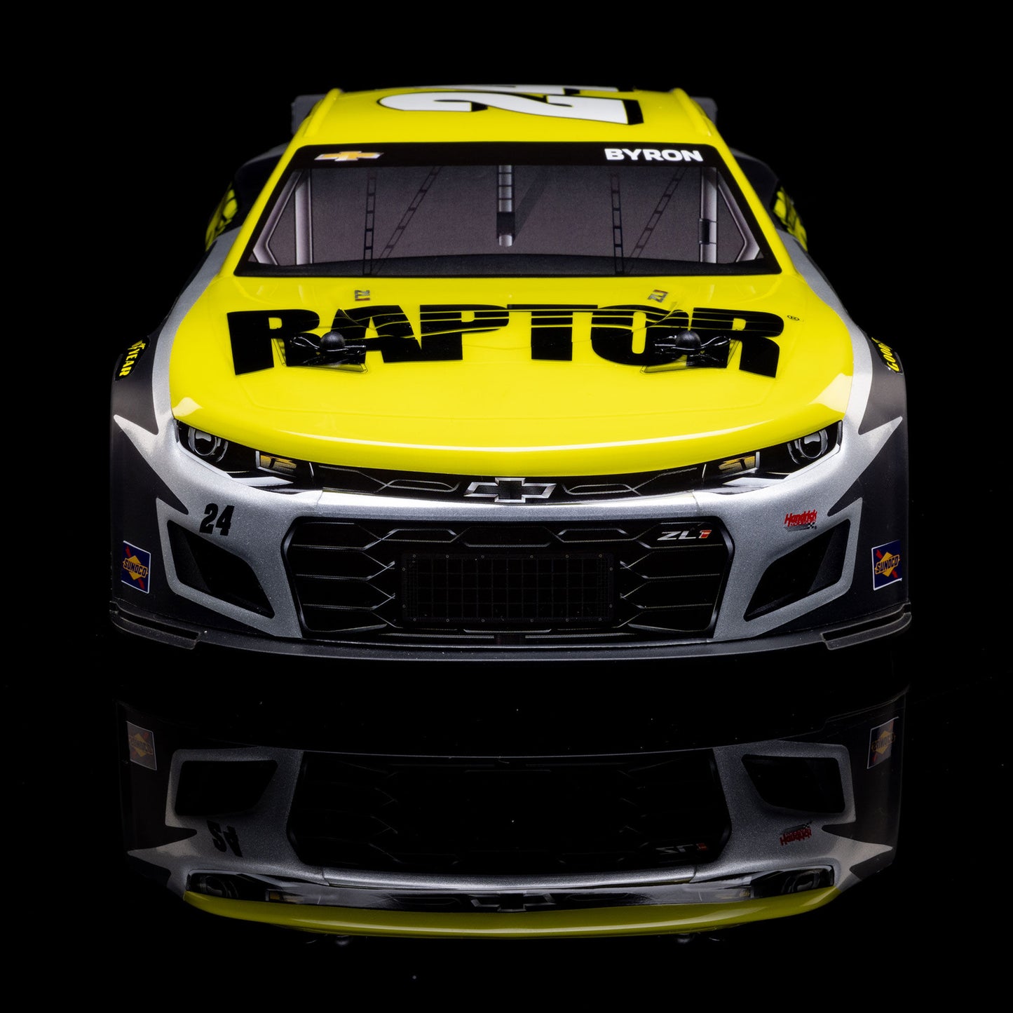 Losi 1/12 NASCAR RC Race Car William Byron No. 24 2025 Raptor Chevrolet ZL1 2S AWD Brushed On-Road (Battery & Charger Included), Black