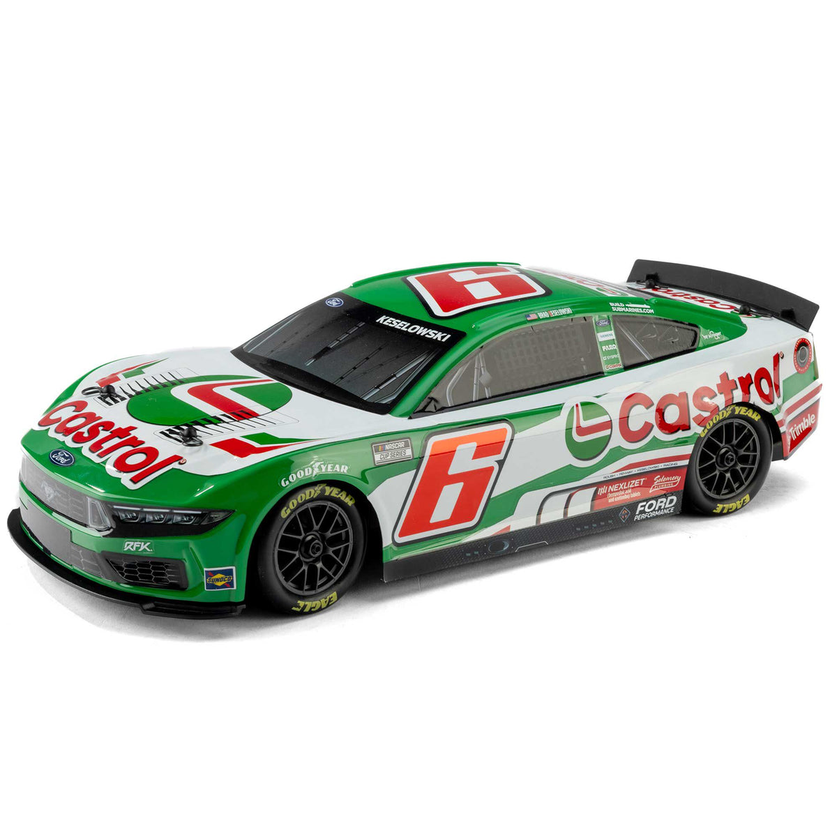 1/12 NASCAR RC Race Car Brad Keselowski No. 6 2026 Castrol Ford Mustang 2S AWD RTR Brushed On-Road (Battery & Charger Included)