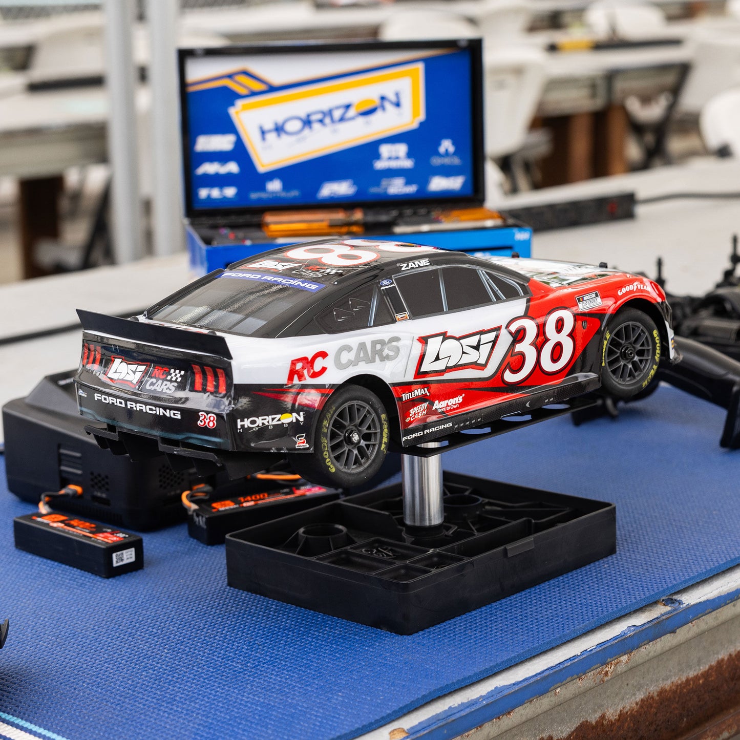 1/12 NASCAR RC Race Car Zane Smith No. 38 2026 Losi Ford Mustang 2S AWD RTR Brushed On-Road (Battery & Charger Included)