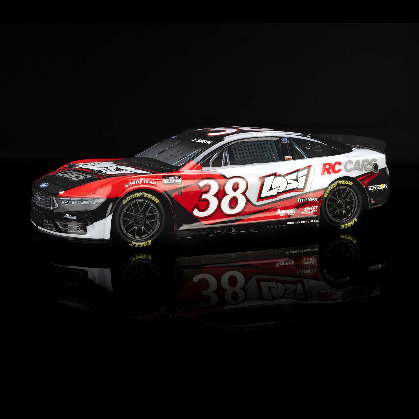 1/12 NASCAR RC Race Car Zane Smith No. 38 2026 Losi Ford Mustang 2S AWD RTR Brushed On-Road (Battery & Charger Included)