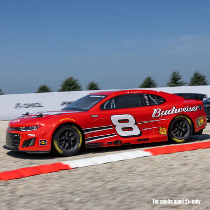 1/12 NASCAR RC Race Car Dale Earnhardt Jr. No. 8 Budweiser Chevrolet ZL1 2S AWD RTR Brushed On-Road (Battery & Charger Included), Red