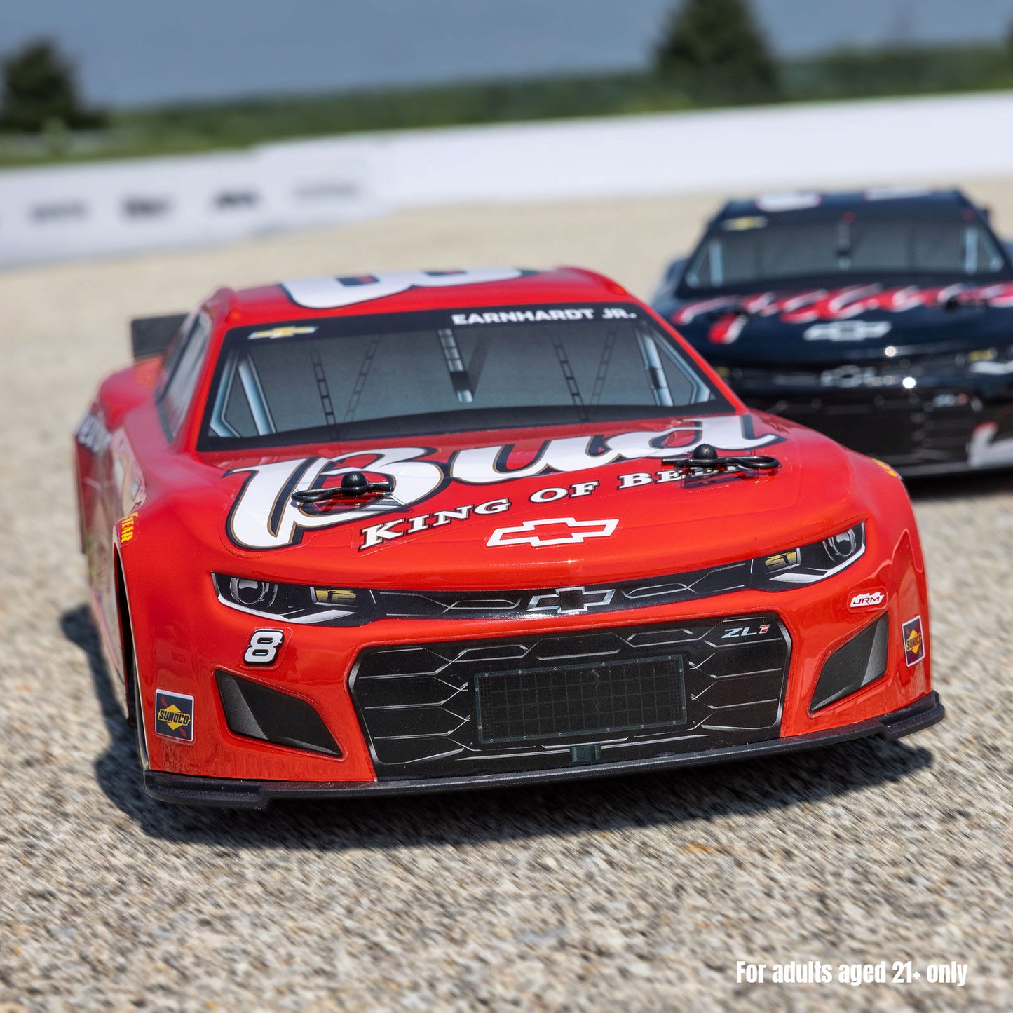 1/12 NASCAR RC Race Car Dale Earnhardt Jr. No. 8 Budweiser Chevrolet ZL1 2S AWD RTR Brushed On-Road (Battery & Charger Included), Red