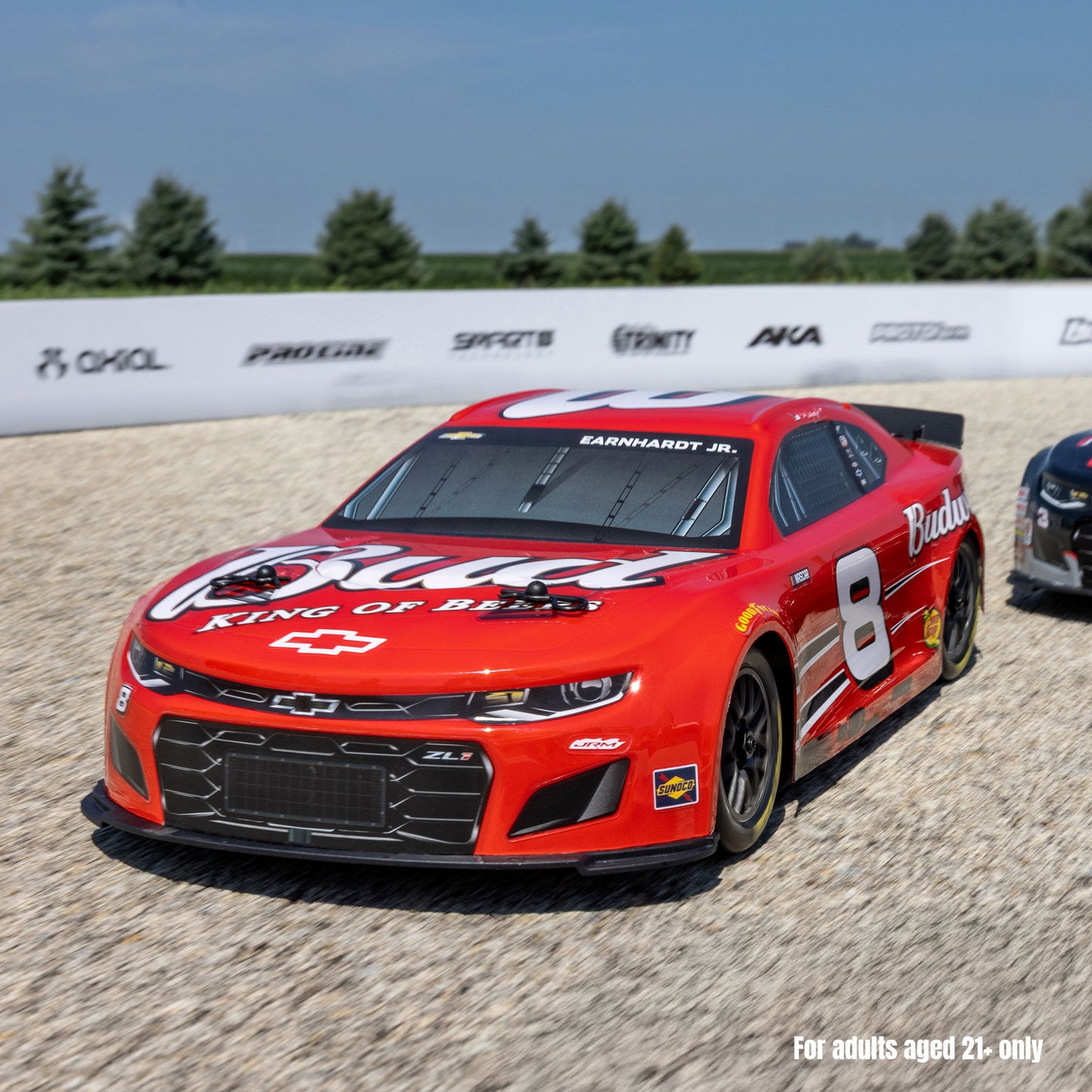 1/12 NASCAR RC Race Car Dale Earnhardt Jr. No. 8 Budweiser Chevrolet ZL1 2S AWD RTR Brushed On-Road (Battery & Charger Included), Red