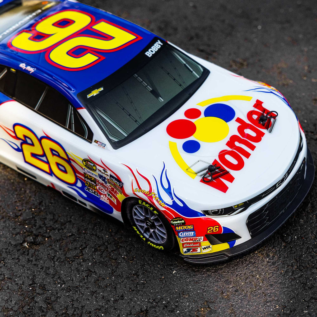 1/12 NASCAR RC Race Car Ricky Bobby No. 26 2026 Wonder Bread Chevrolet ZL1 2S AWD RTR Brushed On-Road (Battery & Charger Included)