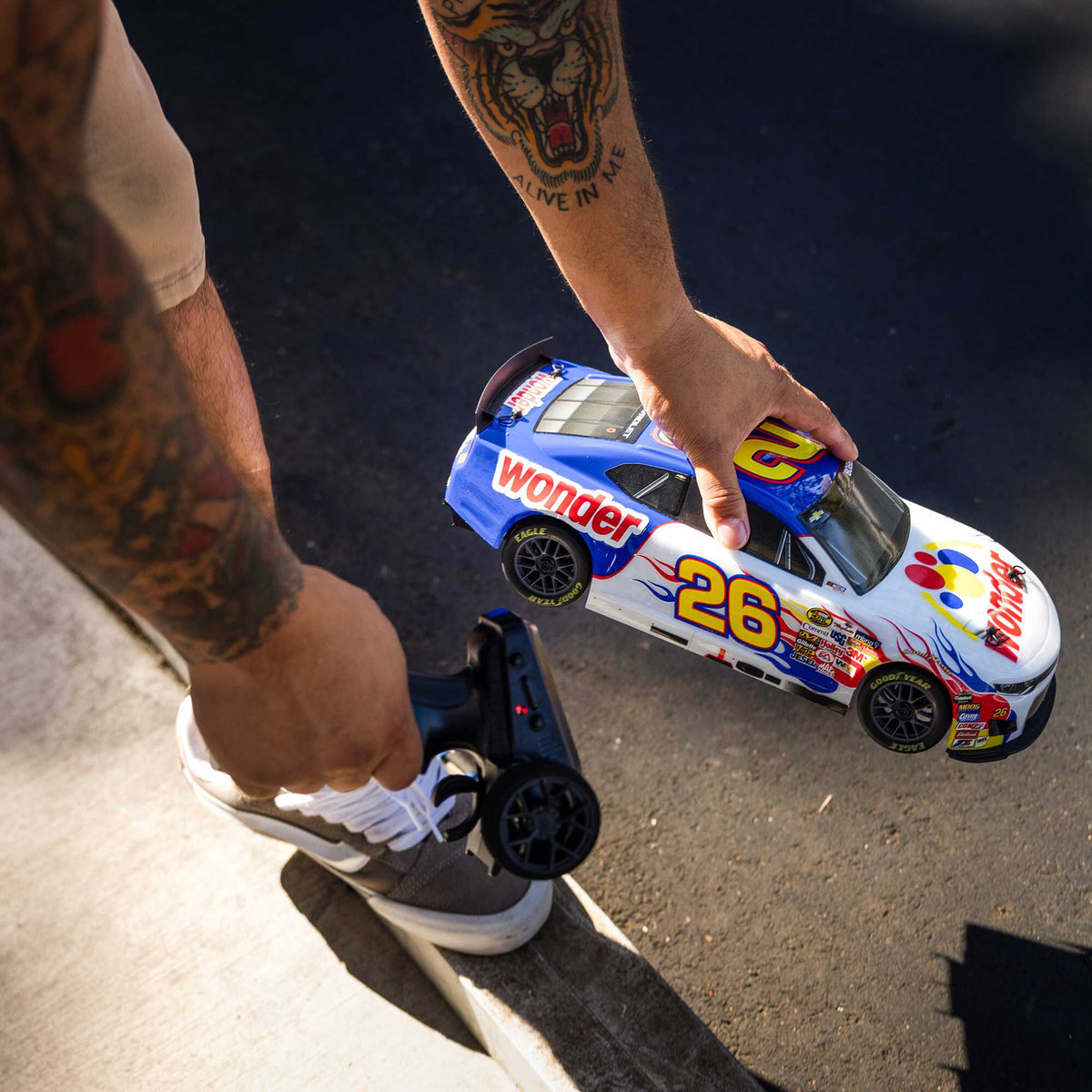 1/12 NASCAR RC Race Car Ricky Bobby No. 26 2026 Wonder Bread Chevrolet ZL1 2S AWD RTR Brushed On-Road (Battery & Charger Included)