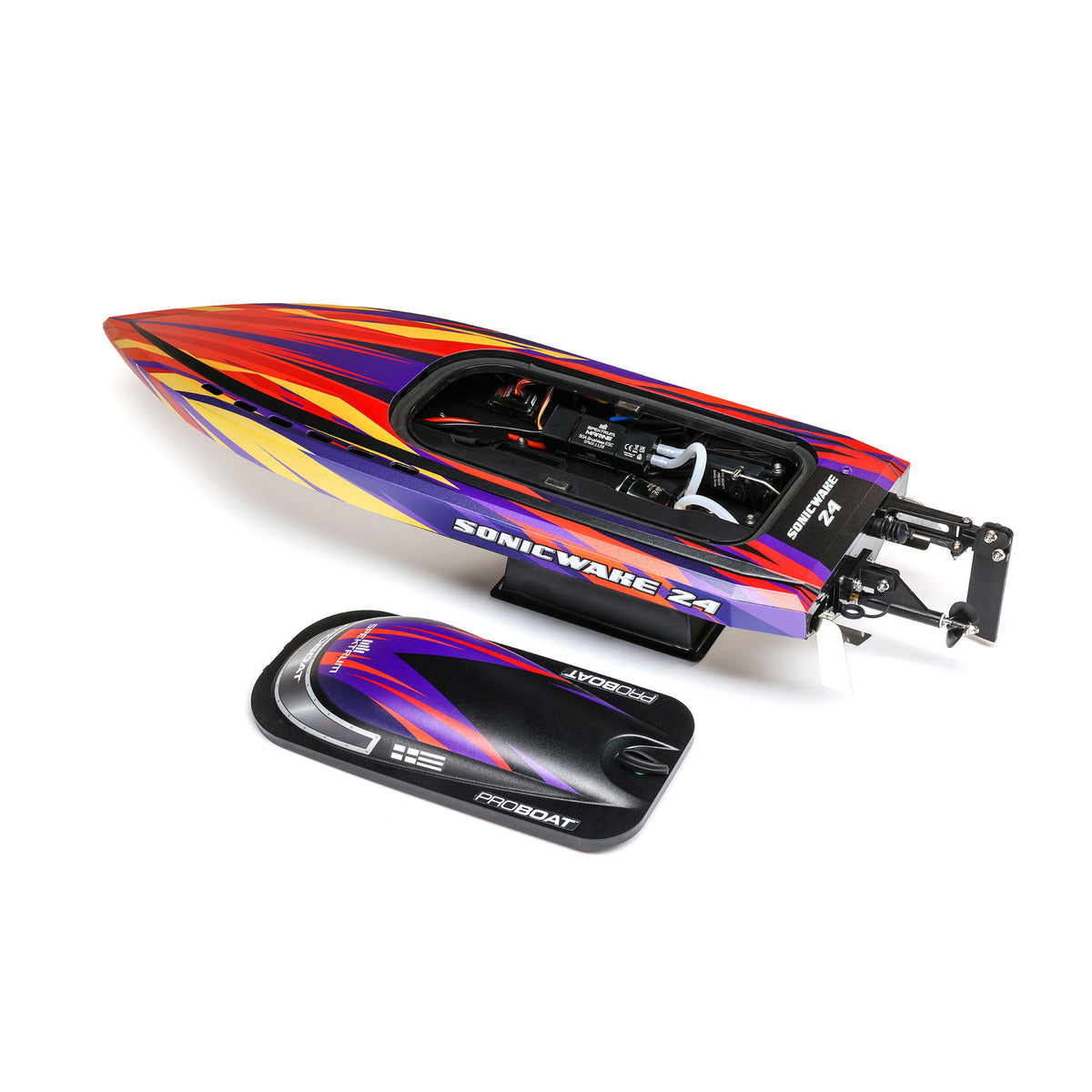 Sonicwake 24" Self-Righting Brushless Deep-V RTR (Battery & Charger Included), Red