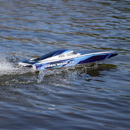 Sonicwake 24" Self-Righting Brushless Deep-V RTR (Battery & Charger Included), Blue