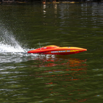 Sonicwake 36" V3 Self-Righting V-Hull Boat RTR, Red