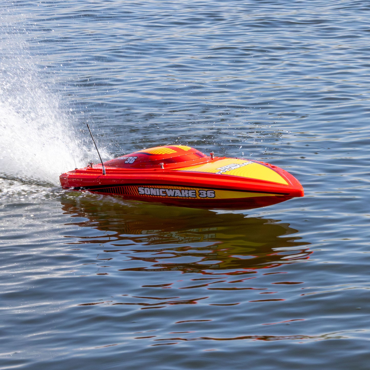 Sonicwake 36" V3 Self-Righting V-Hull Boat RTR, Red