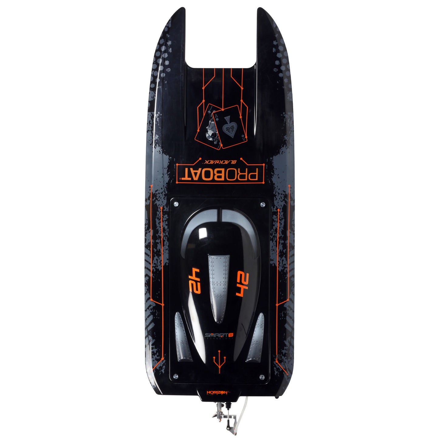 Blackjack 42" 8S Brushless Catamaran RTR, Black/Orange