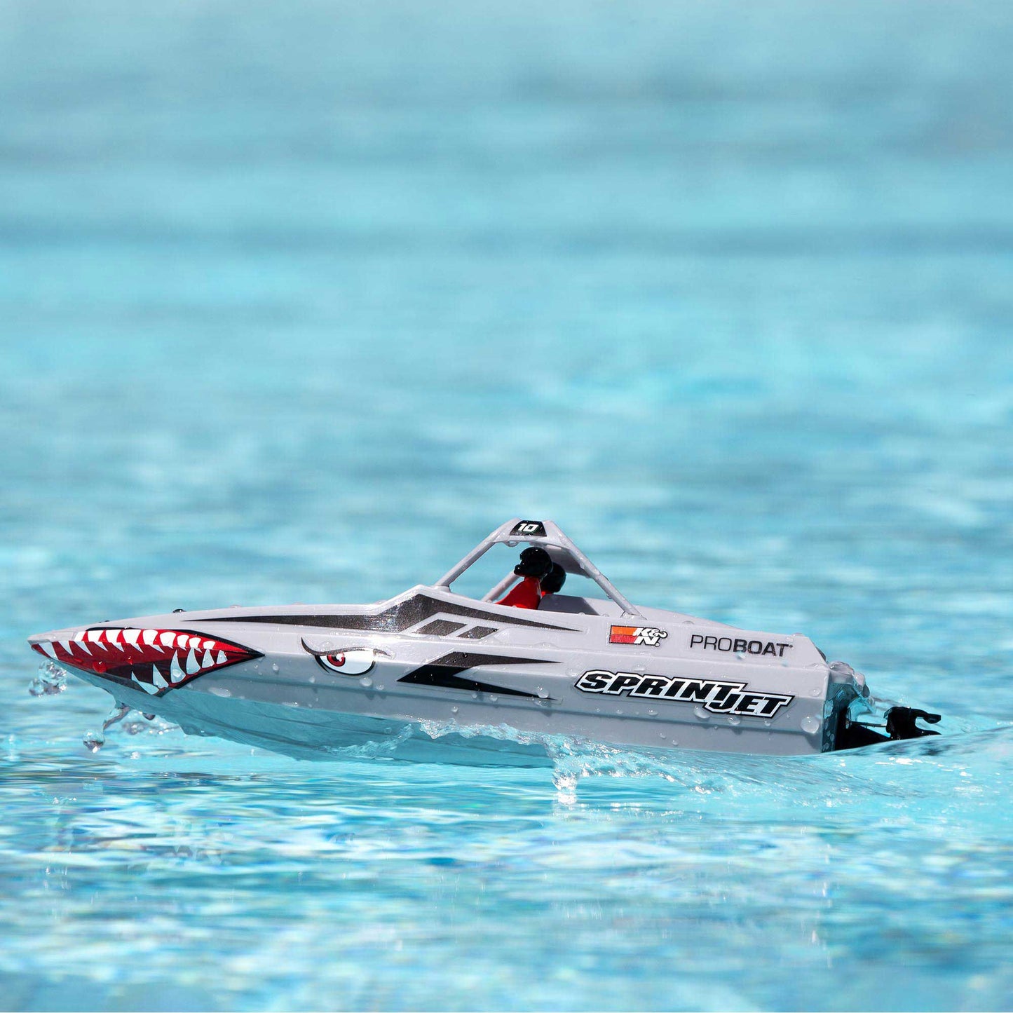 Sprintjet 9" Self-Righting Deep-V Jet Boat Brushed RTR, Silver