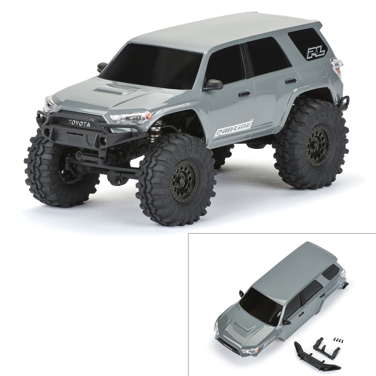 Axial Axial 2024 Toyota 4Runner Hard Body Painted Lunar Rock Gray 132mm Wheelbase