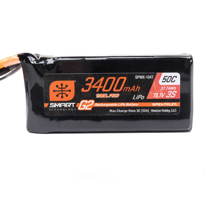 11.1V 3400mAh 3S 50C Smart G2 Trail Pro LiPo Battery: IC3