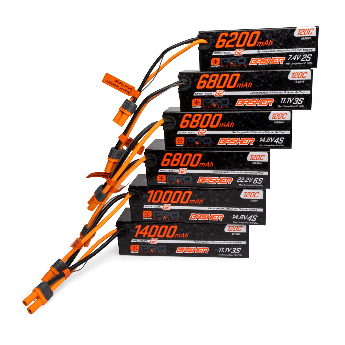 14.8V 6800mAh 4S 120C Smart G2 Pro Basher LiPo Battery: IC5