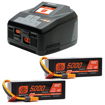 Smart Powerstage 8S Surface Bundle:  (2) G2 5000mAh 4S LiPo IC5 & S2100 Charger