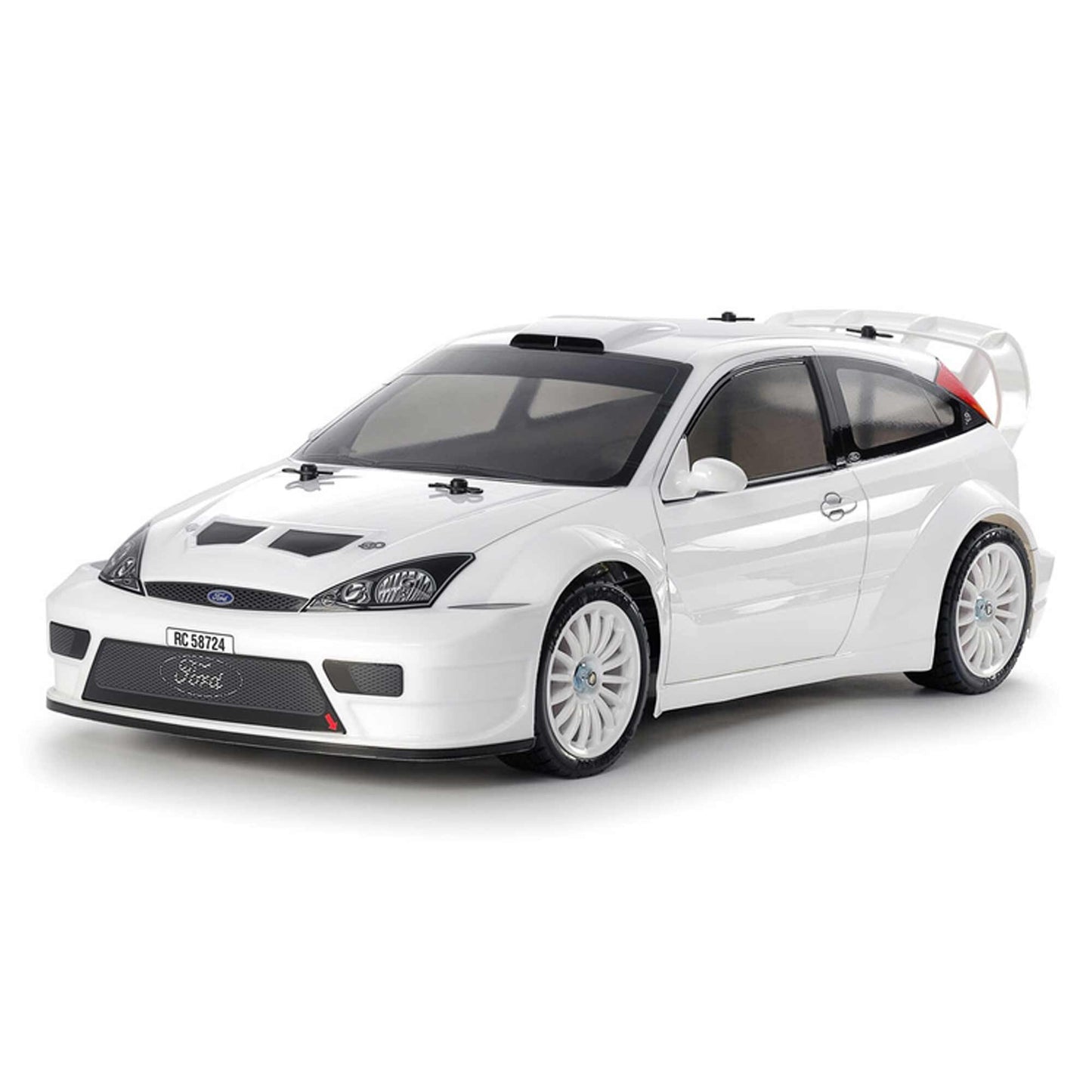 Tamiya 1/10 RC 2003 Ford Focus RS Custom (White Painted Body) (TT-02)