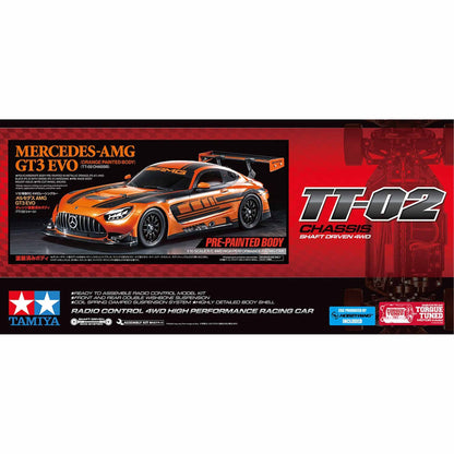 Tamiya 1/10 RC Mercedes-AMG GT3 EVO Orange Painted Body (TT-02) LIMITED EDITION