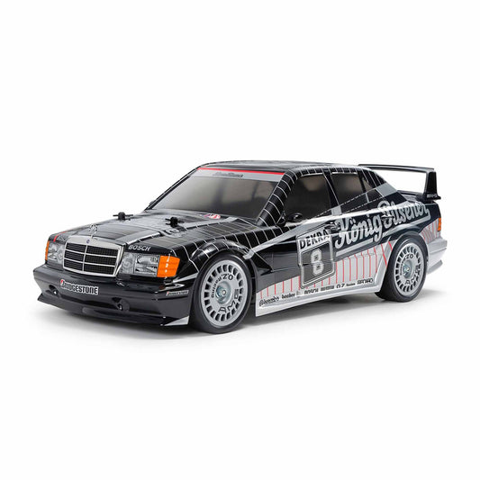 Tamiya 1/10 RC Mercedes-Benz 190 E 2.5-16 EVO II 1991 Black/Silver Painted Body (TT-02) LIMITED EDITION