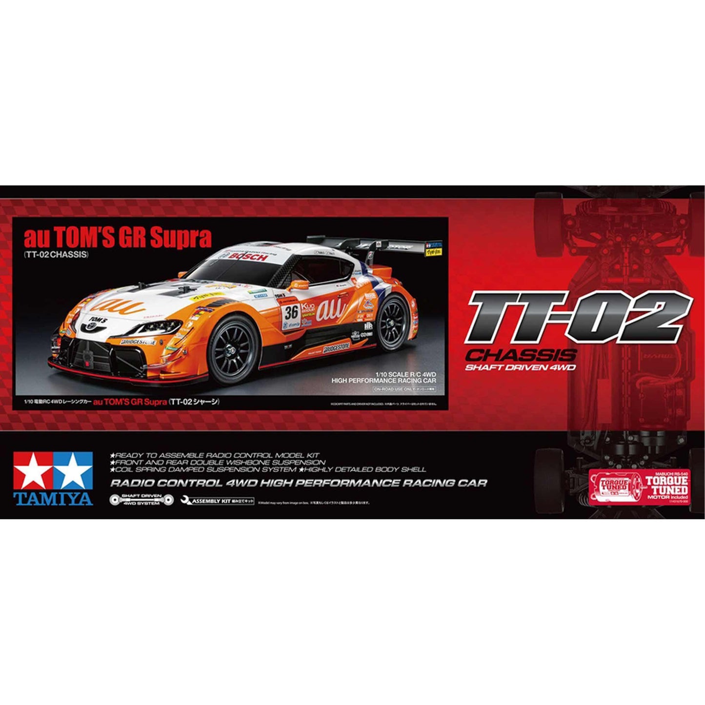 Tamiya 1/10 RC au TOMs GR Supra TT-02