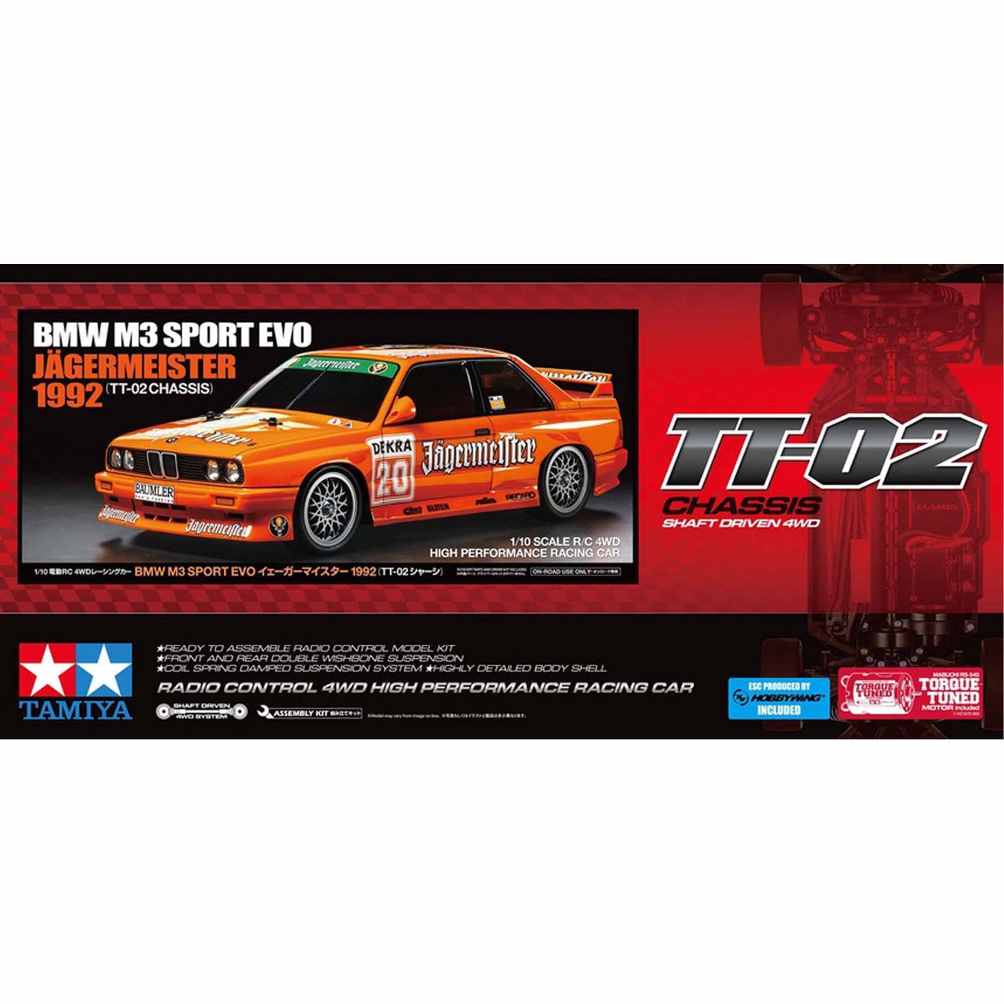 Tamiya - RC BMW M3 Sport EVO 1992, Jagermeister TT02
