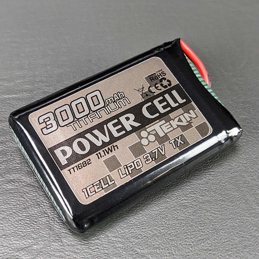 3.7V 3000mAh 1S Lipo Transmitter Battery: Sanwa MT-5 / MT-44 / M17