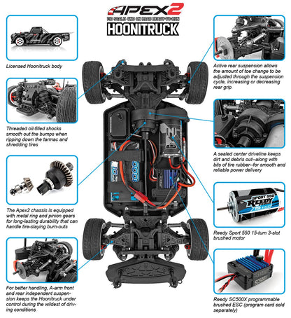 Team Associated - Apex2 Hoonitruck 1/10 On-Road 4wd RTR