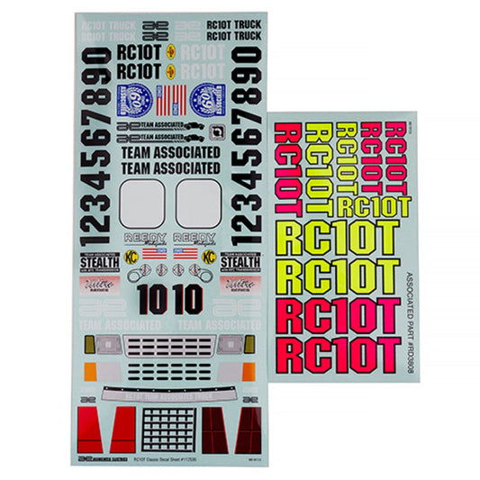 RC10T Decal Sheet Set