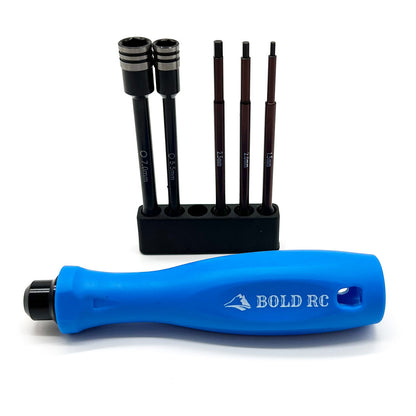 Bold R/C - 1/10th Tool Set, 1/4" Quick Drive Hex & Nut Driver 5 Piece