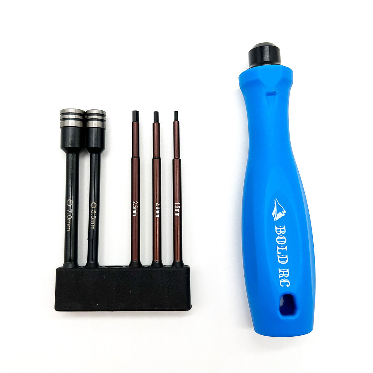 Bold R/C - 1/10th Tool Set, 1/4" Quick Drive Hex & Nut Driver 5 Piece