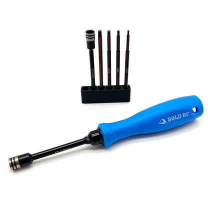 Bold R/C - 1/8th Tool Set, 1/4" Quick Drive Hex & Nut Driver 6 Piece