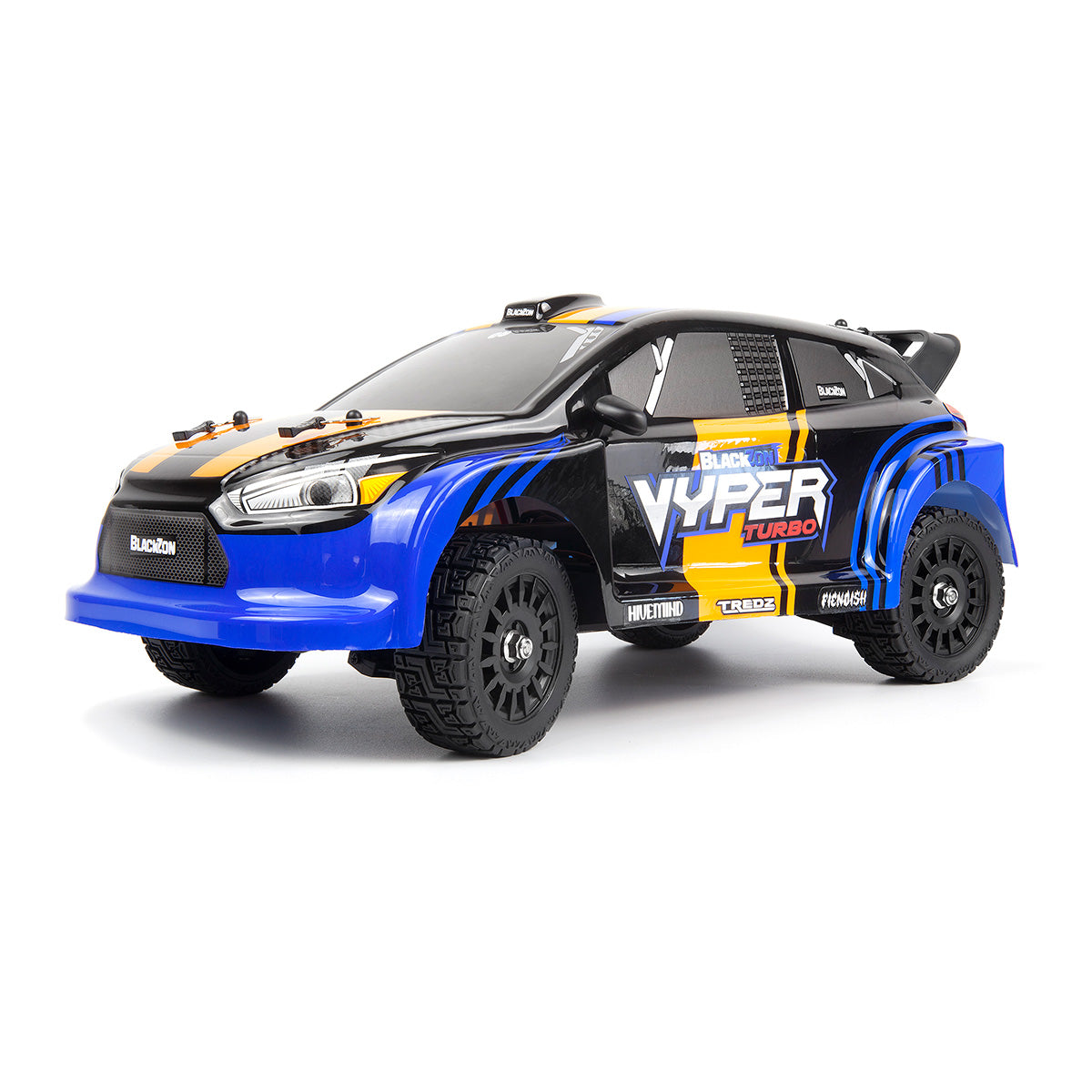 BlackZon - Vyper RX Turbo 1/16 4WD 2S Brushless Rally Car - Blue/