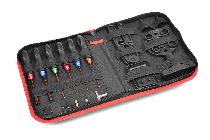 Corally - RC Car Tool Set - Includes. Tool Bag - 16pcs Total