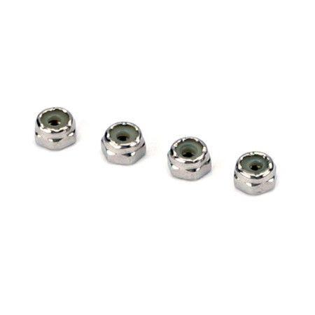 Dubro Products - 6-32 Stainless Steel Nylon Insert Lock Nuts 4/pkg