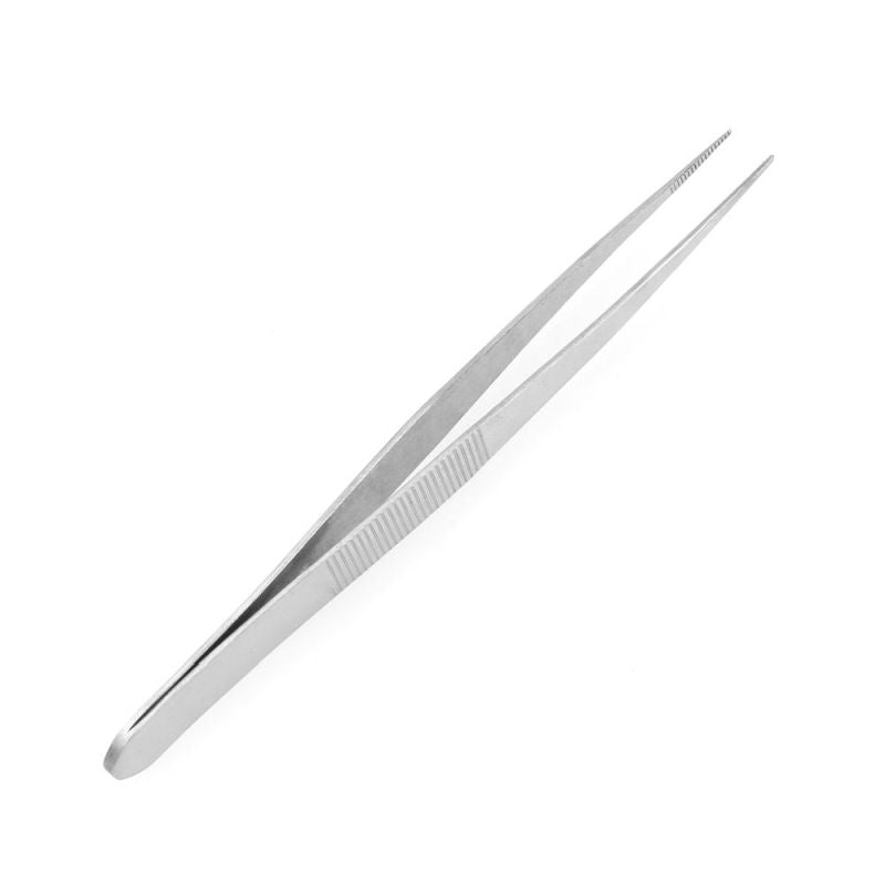 4 1/2" Straight Tweezers, Stainless Steel