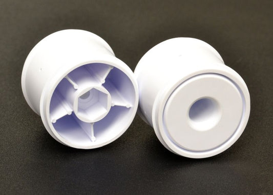 F1 1/10 Disk Wheels, Rear, White, 1 Pair for Use with F1