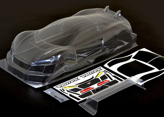 Exotek Racing - R TEK 1/10 USGT Race Body, Clear Lexan with Wing