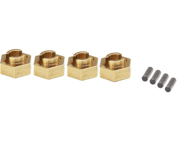 Hot Racing - Brass Stock Wheels Hub, 7mm Hex, for SCX24