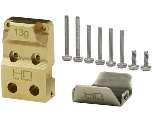 Hot Racing - Brass Diff Cover with SS Skid Plate SCX24