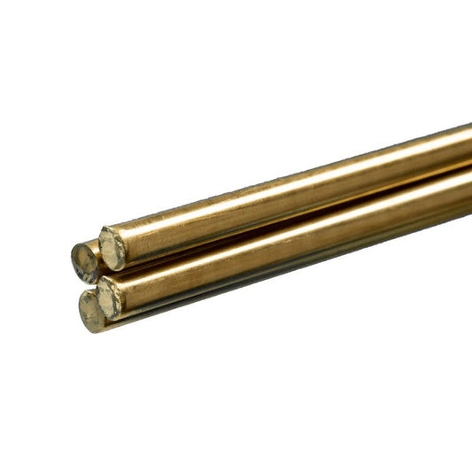 Round Brass Rod: 1/4" OD x 36" Long