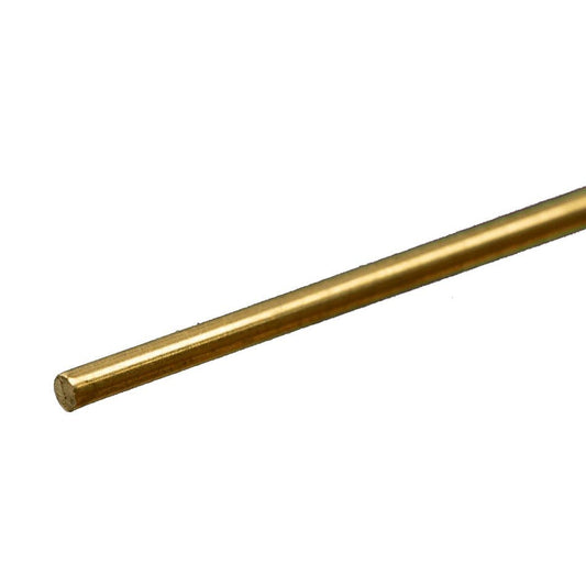Round Brass Rod: 3/32" OD x 12" Long