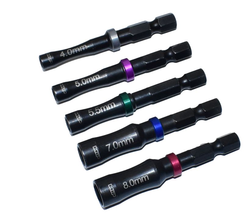 MIP - Moore's Ideal Products - 4.0mm , 5.0mm, 5.5mm, 7.0mm & 8.0mm Nut Driver Speed Tip