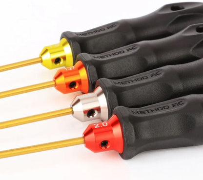 Method R/C Tools - 4 Piece Metric Hex Driver Set (0.9, 1.27/0.05", 1.5, 2.0mm)