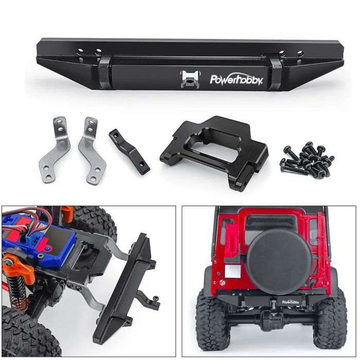 Front and Rear Bumper with Lights, for Traxxas TRX-4M