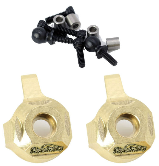 Power Hobby - Brass Front Steering Knuckle Axial SCX24