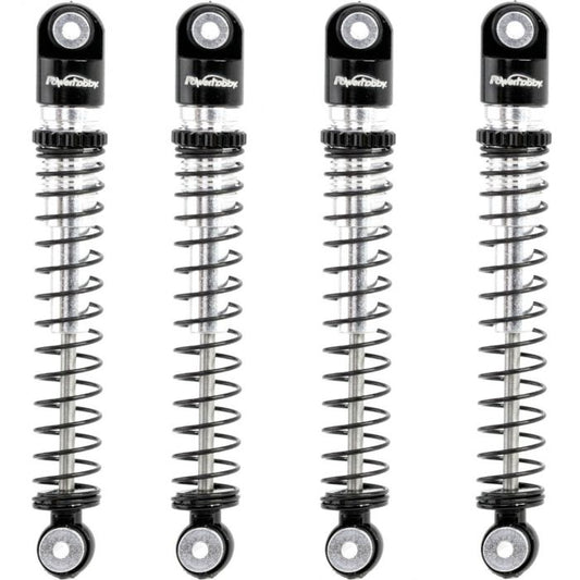 Power Hobby - 1/24 Aluminum 54mm Long Travel Shocks, Black, for Axial SCX24