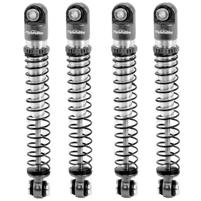 Power Hobby - Aluminum 54mm Long Travel Shocks 1/24, Grey, for Axial