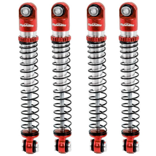 Power Hobby - Aluminum 54mm Long Travel Shocks 1/24, Red, for Axial